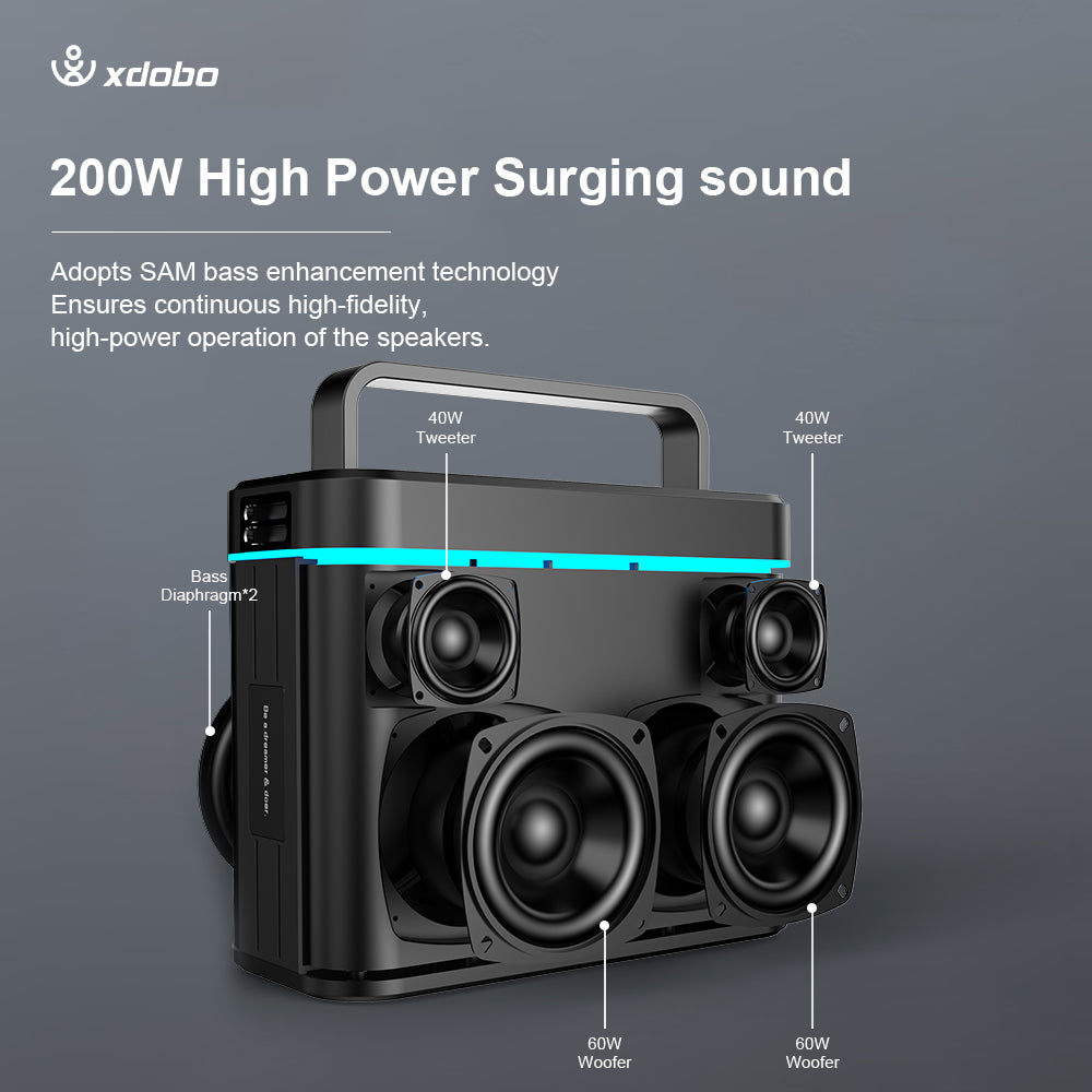 xdobo 200W Truth Bluetooth karaoke speaker