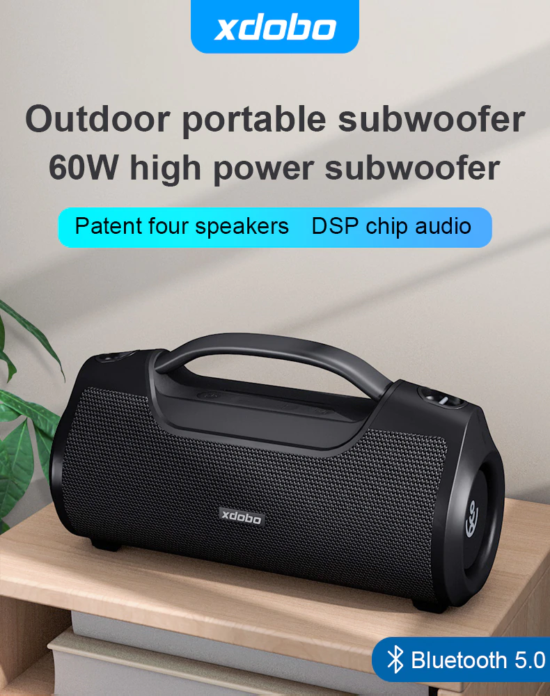 Enceinte speaker Bluetooth sans fil Xdobo Vibe Plus Power Sound 80W IPX5  LED - Noir - Acheter sur PhoneLook