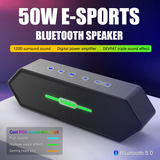 Alto-falantes Bluetooth à prova d'água Xdobo 50W Alto-falante subwoofer sem fio Baixo Trendy Diamond Shape Barra de som externa portátil 8-18h NIR