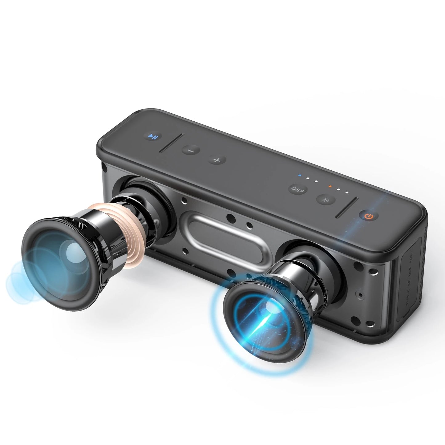 xdobo Gentelman 1992 40W Portátil Wireloss Bluetooth Alto-falante TWS Stereo Boombox Suporte Cartão TF AUX Porta USB Power Bank