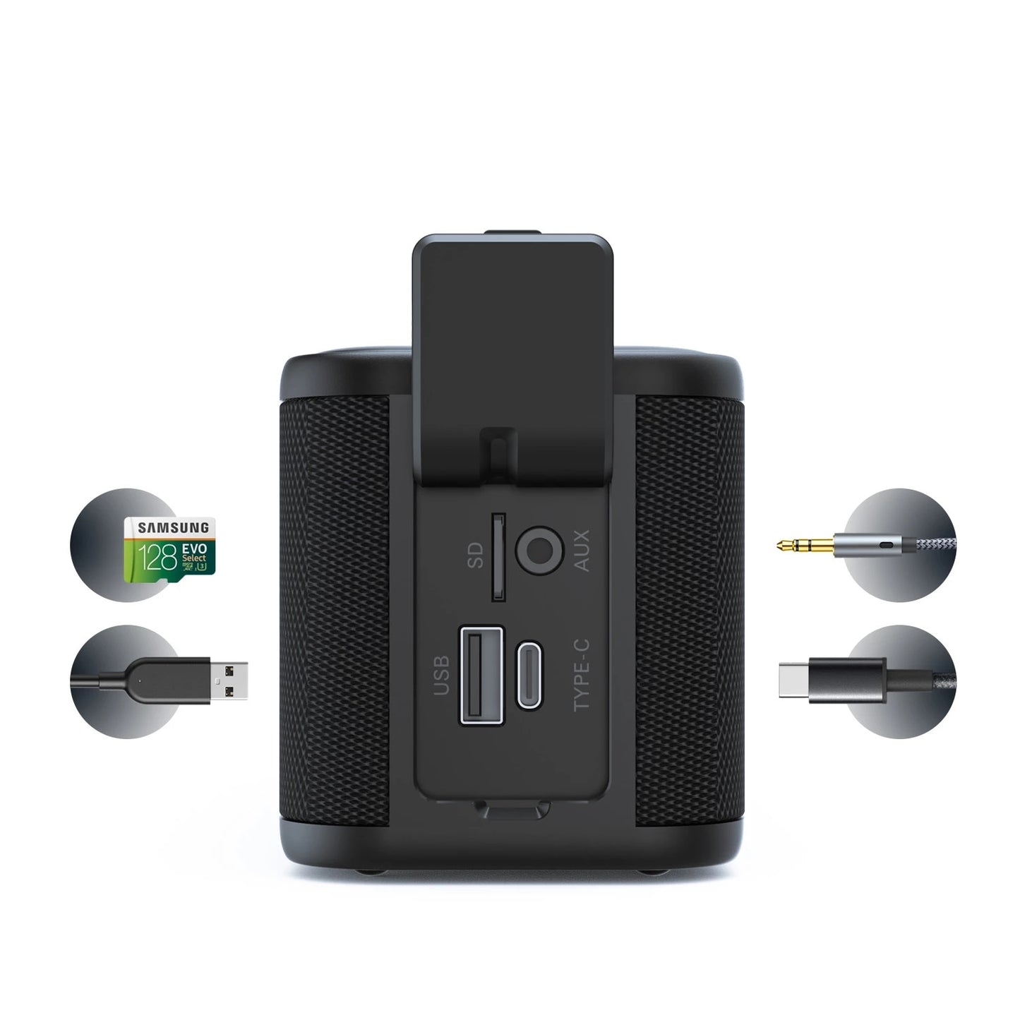 xdobo Gentelman 1992 40W Portátil Wireloss Bluetooth Alto-falante TWS Stereo Boombox Suporte Cartão TF AUX Porta USB Power Bank